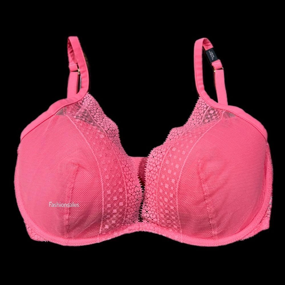 Victoria’s Secret Incredible lightly lined plunge lace bra pink 32DDD